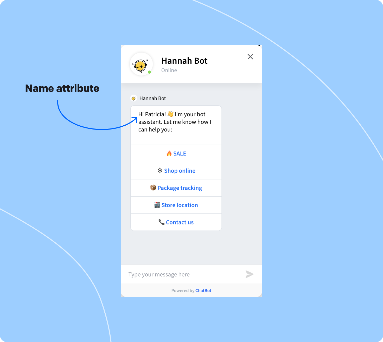 perszonlized chatbot conversation