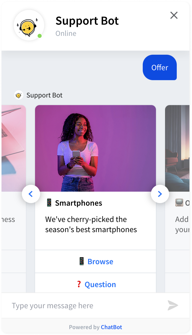 Customer Service Template - ready-tu-use ChatBot template widget