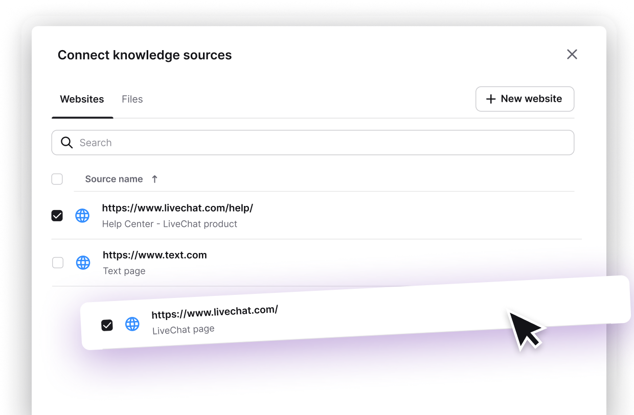 Sales AI knowledge sources for lead qualification and pipeline management