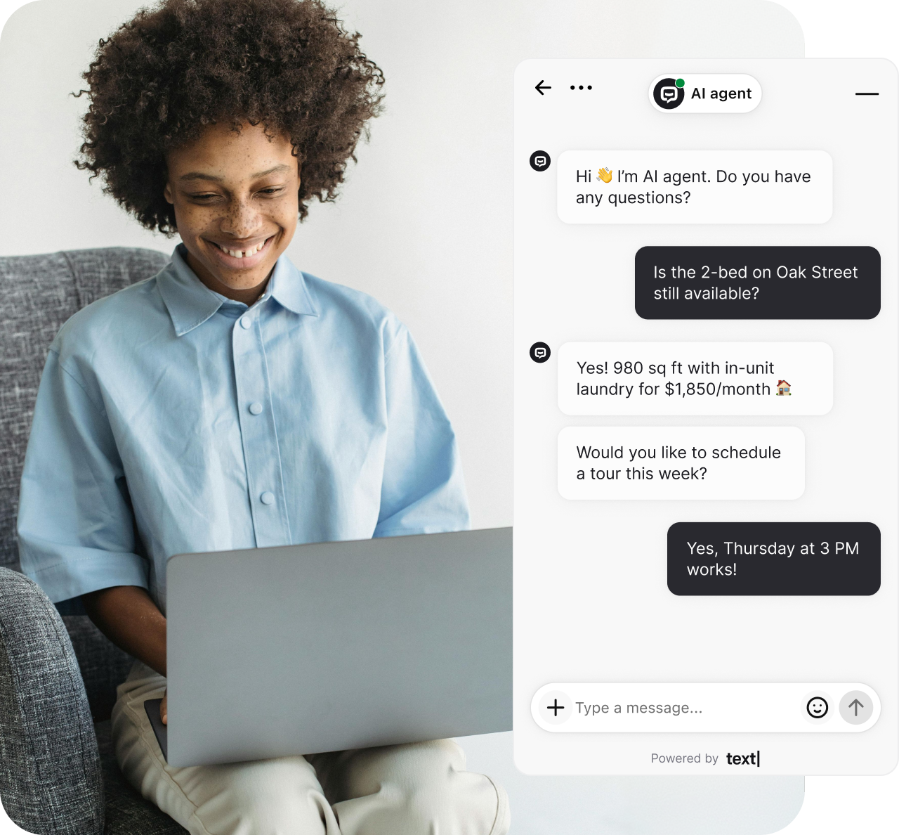 AI chatbot for apartments streamlining leasing inquiries and property tour scheduling