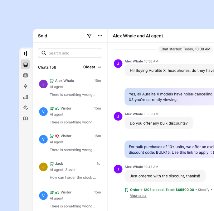 ChatBot AI agent workspace for sales lead qualification conversations