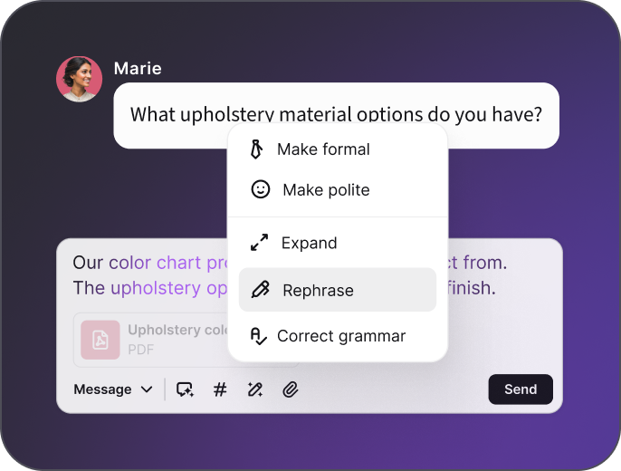 Refine text responses for Messenger chatbot